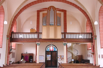 Ansicht der Orgelempore